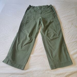 Pilcro Anthropologie Wide Leg Utility Pants Green Womens Small Grunge Retro 90s